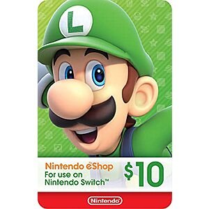 $8.98* | $10 Nintendo eShop Gift Card at Amazon
